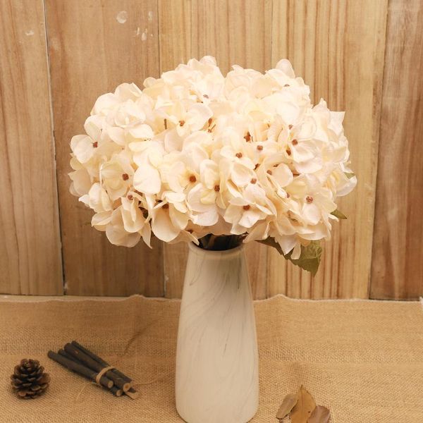 

decorative flowers & wreaths hydrangea artificial autumn home garden decoration wedding family decor accessories fall silk fake branch