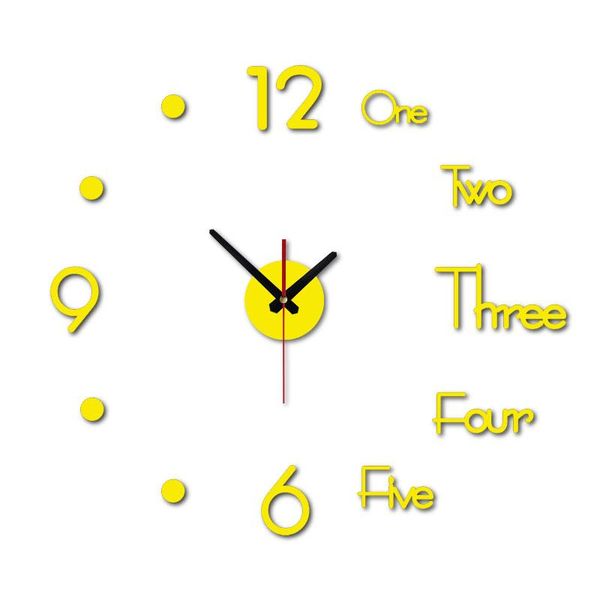 

wall clocks high-end atmosphere corridor stickers home decoration mirror effect brief style still life diy quartz clock decor
