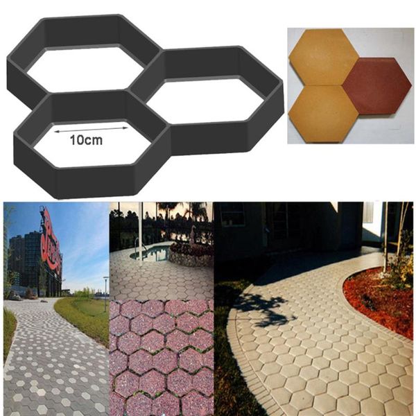 

plastic garden walk pavement mold diy manual paving tool cement brick stone road block concrete stepping other buildings