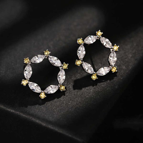 

hef jewelry original rose flower window earrings female ins super fairy personality earrings 925 silver