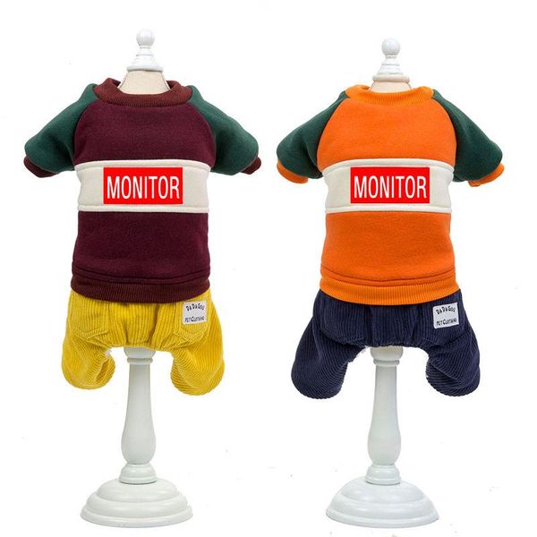 

dog apparel z35 winter jumpsuit overalls clothes thicken warm small puppy 4 legs outfit costume coat jacket clothing