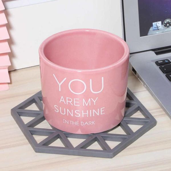 

mats & pads 4pcs cup pad household dining table thicken tpr hollow heat insulated