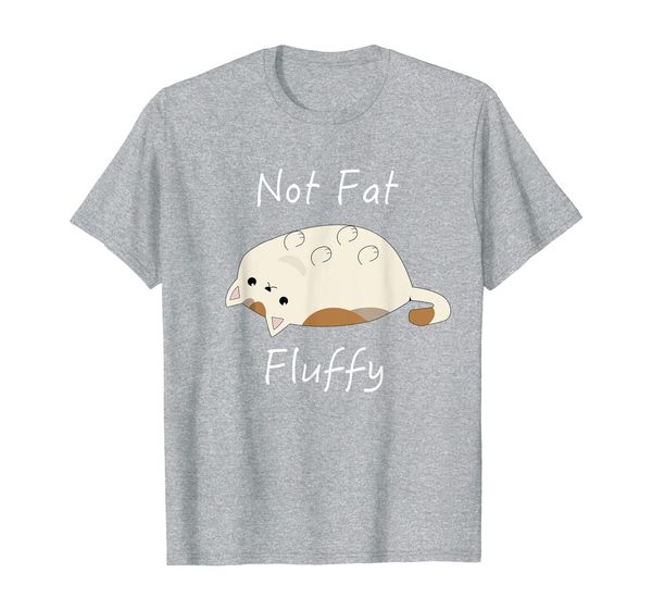 

cute adorable kitten lover gift cat joke not fat fluffy t-shirt, White;black