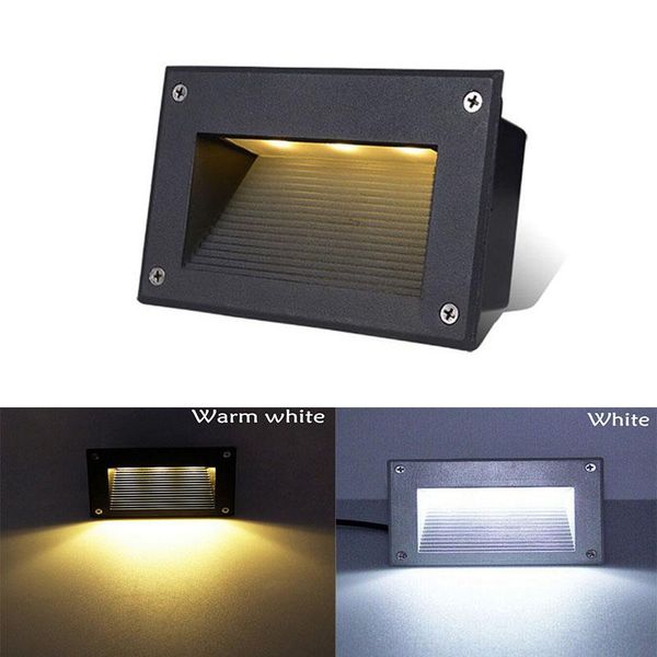 

wall lamps 10pcs led corner lamp recessed step stair light aluminum 3w/6w ac85v-265v ip65 waterproof outdoor lighting
