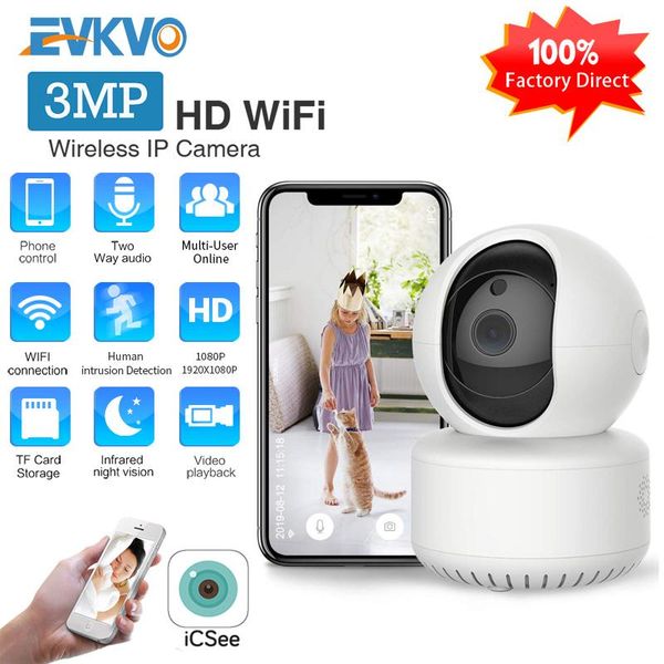 

ip camera security 2mp wifi wireless cctv surveillance 15m ir night vision p2p baby monitor pet icsee cameras