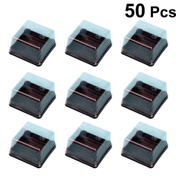 PCS 80g caixas de bolo plástico quadrado bandeja de lua de embalagem de presente