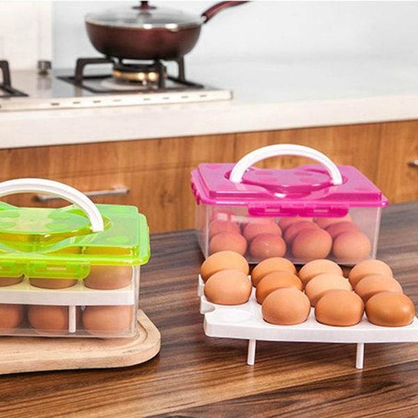 

storage bottles & jars portable egg food box with handle