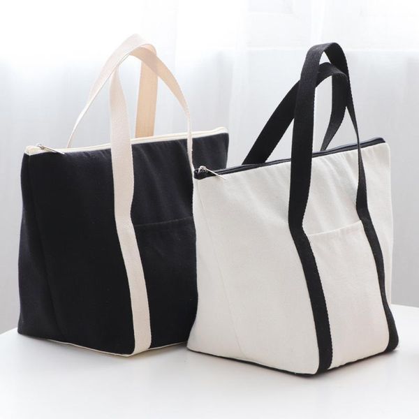 

storage bags simple canvas lunch bag thick aluminum foil cold insulation