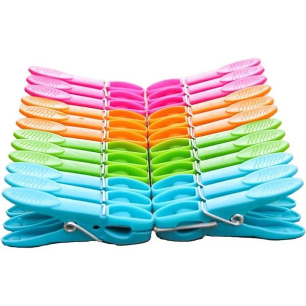 

clothing & wardrobe storage 24pcs laundry clothespins hanging pegs clips plastic cabides hangers racks kitchen quality