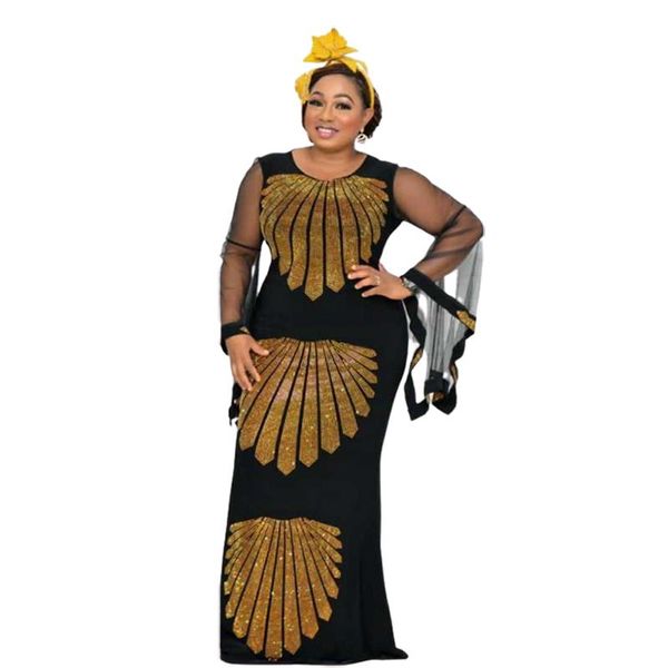 

ethnic clothing african dresses for women 2021 spring elasticity dashiki flowers pattern print dress 3/4 sleeve casual africa, Red