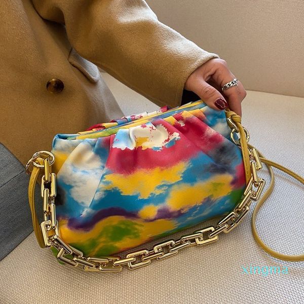 

single shoulder open 2021 new messenger women's cloud special trendy bag chain