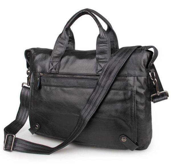

fashion black leather briefcase for men male genuine men's lapstyle totes bag handbags korean work briefcases