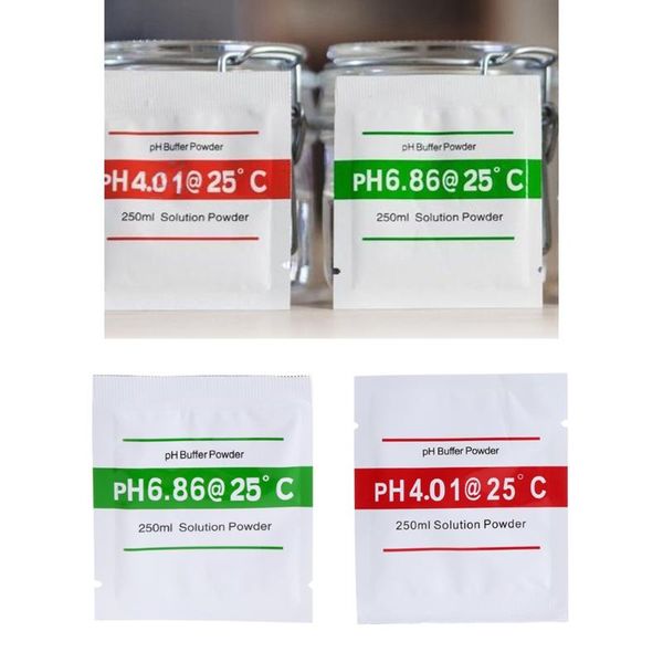 

meters 4 pcs ph buffer solution powder for test meter measure calibration 4.01 6.86
