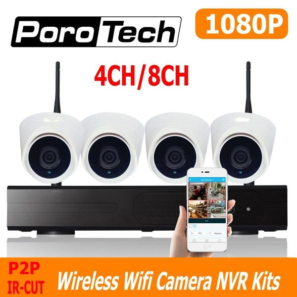 

wifi cctv kits 1080p wireless camera nvr kit ir night vision dome surveillance system set 500m cascade mode alarm systems