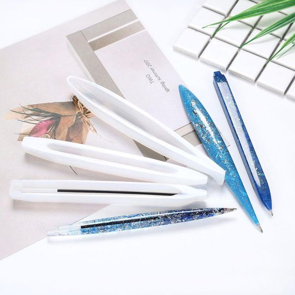 

baking moulds handmade ballpoint pen uv resin epoxy casting mold penholder silicone diy art craft drop