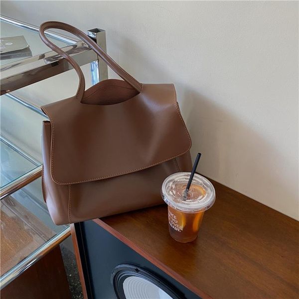 

evening bags large capacity bag for women retro briefcase female luxury design shoulder messenger ladies pu leather handbags