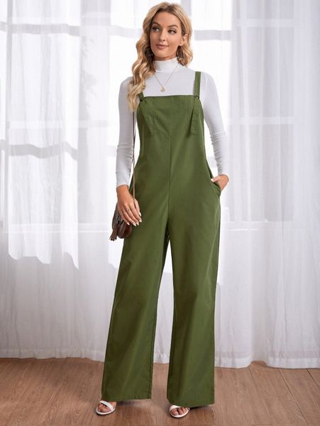 

emery rose slant pockets overall jumpsuit without tee z0h3#, White