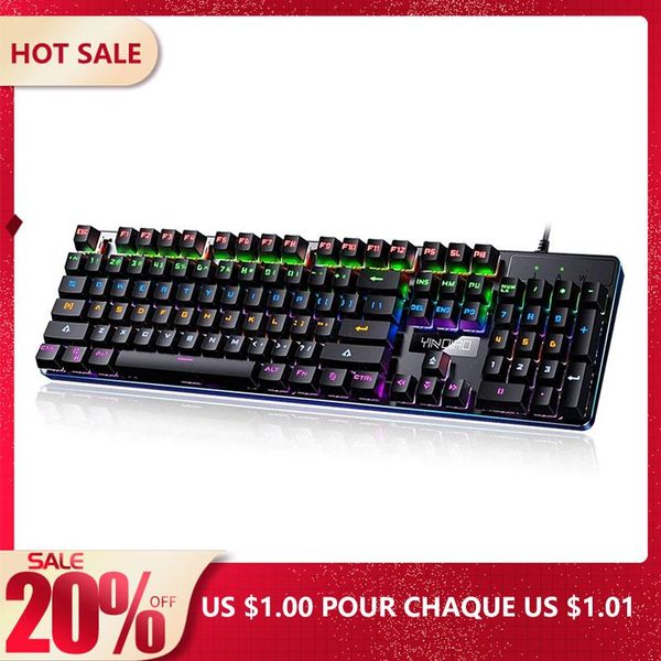 

gaming keyboard 104 keys wired usb receiver mechanical support backlight keyboards