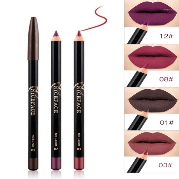 

color lip liner waterproof matte pigment lasting easy to not blooming lipstick1