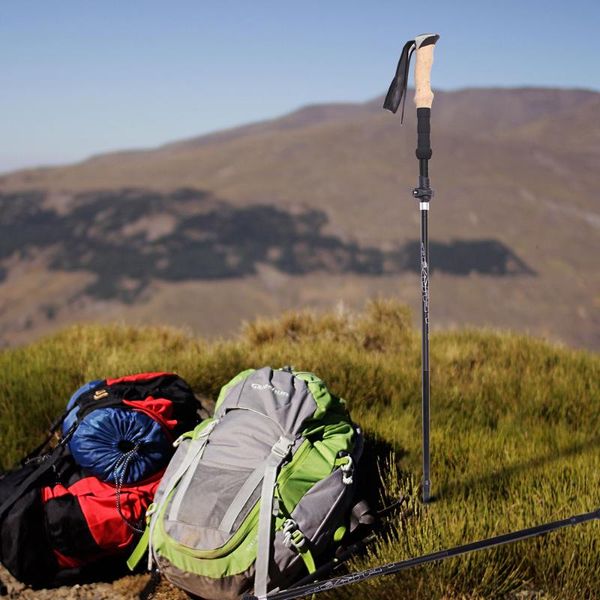 

trekking poles handle folding walking sticks canes hiking stick crutches for mountains camping travelling