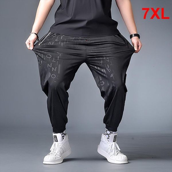 

big size jogger streetwear women pants casual harem oversize sweatpants letter print trousers plus 6xl 7xl hx406, Black