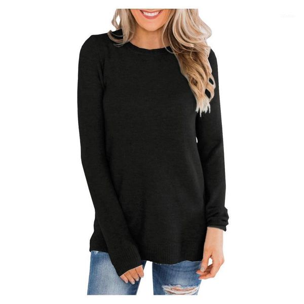 

women's sweaters solid color womens sweater long sleeve round neck female clothes casual loose korean style thickening ladies pullovers, White;black
