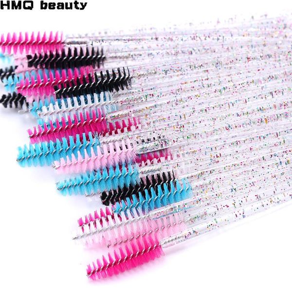 

eyelash extension rainbow crystal eyebrow brush mascara wand applicator spoolers eye lashes cosmetic brushes set makeup tools