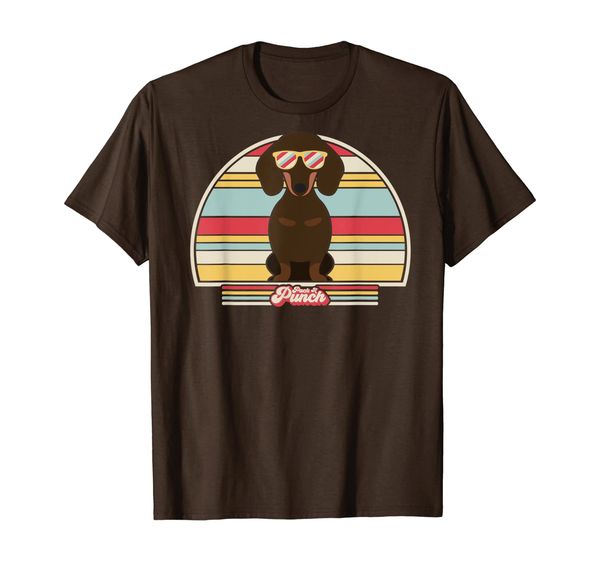

dachshund shirt. retro style t-shirt, White;black