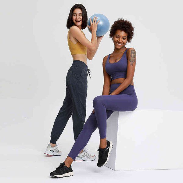 

women's pants capris 2022 spring and summer nude yoga pant's high waist hip lifting running tight elastic small foot sports fitns, Black;white