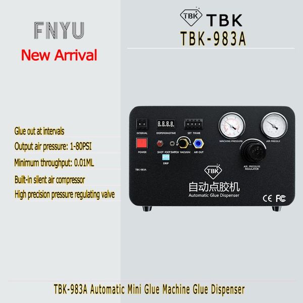 

power tool sets tbk-983a automatic glue filling machine mini semi-automatic built-in pump uv dispenser phone repair