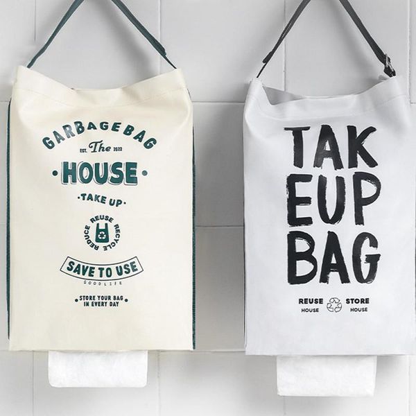 

storage bags multifunctional fabric garbage bag opening waterproof hanging oxford cloth shopping packet home supplies organizer