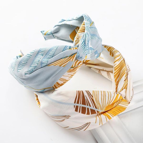 

neck ties haimeikang fashion bezel hair accessories women's fabric print head hoop wide-brimmed vintage elegant headband hairband, Blue;purple