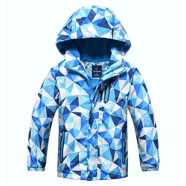 

new children charge outdoor clothing boys girls windproof rainproof outwear winter jacket boy girl warm coat movement, Blue;gray
