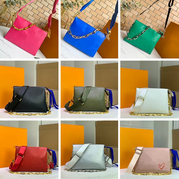 

original luxurys designers shoulder bags women messenger handbag embossing small tote metal chain crossbody bag daily storage mobile phone c