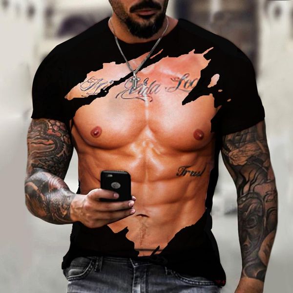 

men's t-shirts 3d printed round neck t-shirt casual fashion harajuku sports oversized loose comfortable shirt, White;black