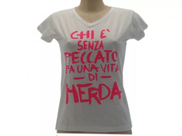 

t shirt only words basic woman who is without sin makes a life yankees, White;black