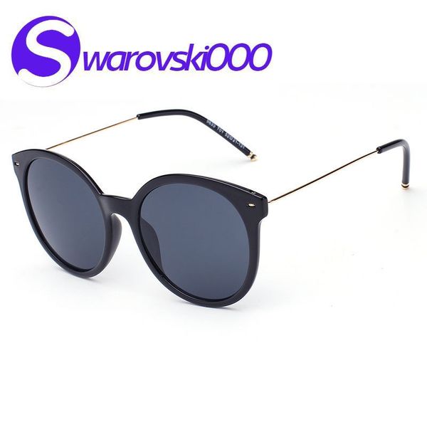 

quality polarizing high goggles with fashionable design brownie fashion round frame sunglasses, White;black