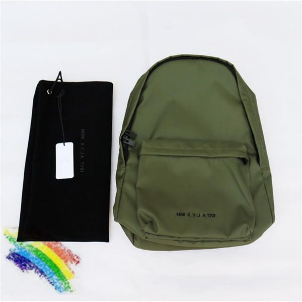 

backpack 1017 alyx 9sm embroidery backpacks men women jacquard bag metal zipper inside leatherwear mark nylon bags