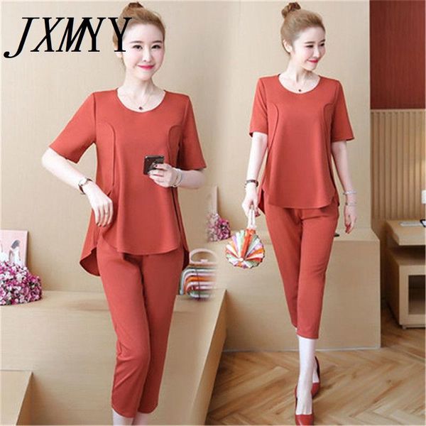 

women's tracksuits jxmyy for women outfit sportswear co-ord set 2 piece pants suits and plus size 3xl 4xl 5xl summer clothes, Gray