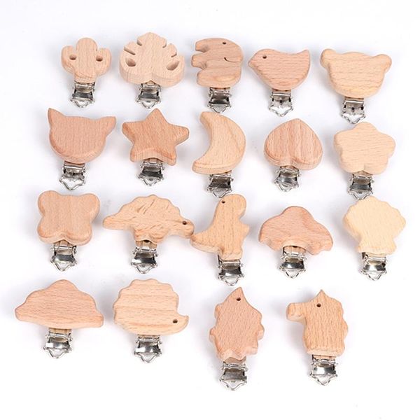 

pacifiers# 10pcs baby pacifier clip wooden suitable for buckle holder accessories