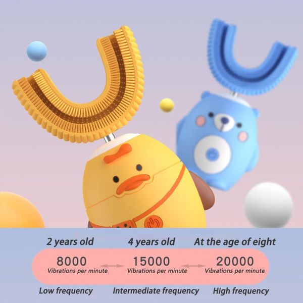 

smart electric toothbrush baby u shape 360 degree teeth cleaning brush for children's soft bristles kids oral care