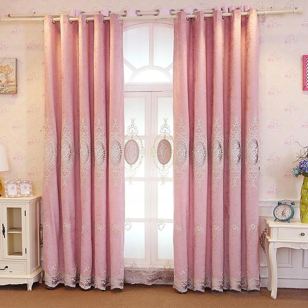 

curtain & drapes european style chenille tulle curtains living room bedroom embroidered blackout heat sound insulation cloth