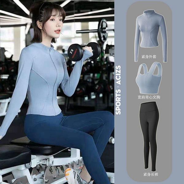 

yoga outfit two piece set women sports women's spring summer running red high clothes conjuntos de mujer ensemble femme