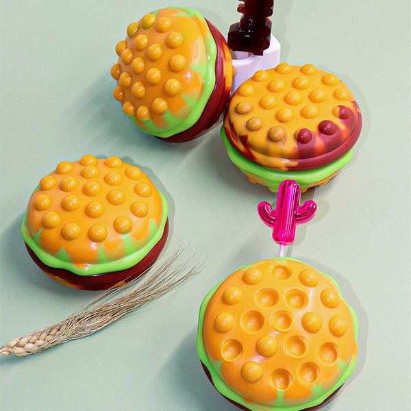 

3d hamburger fidget toy bubble vent ball push bubble simple stress reliever decompression toys kid tie funny anti-stress gift