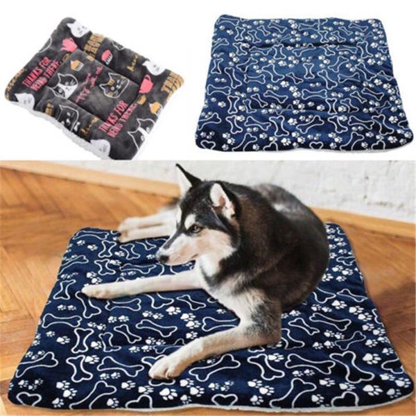 

large soft flannel warm dog cat pet mat bed pad winter self heating rug thermal washable pillow blanket puppy sleeping cover kennels & pens