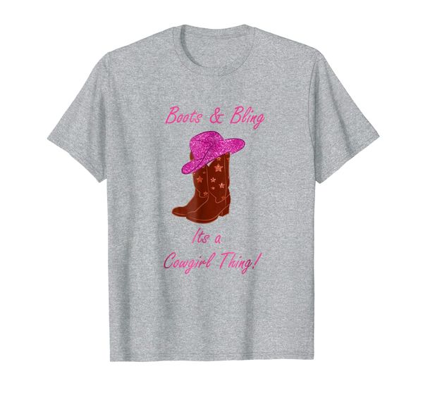 

cute boots and bling it's a cowgirl thing rodeo hat tshirt, White;black