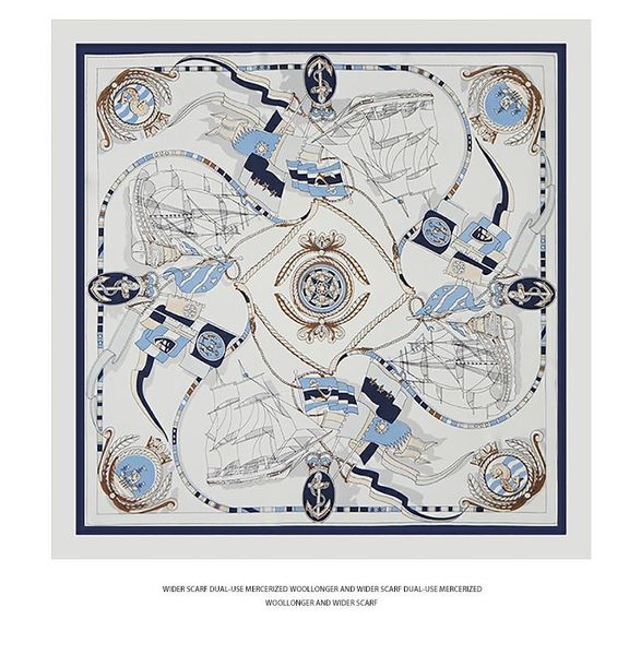 

scarves 2021 square silk scarf women hijab print small neck scarfs office lady hair band foulard hand kerchief female bandana shawl, Blue;gray