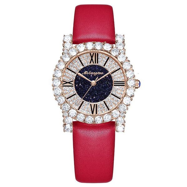 

high grade full diamond star watch waterproof luxury women's, Slivery;brown