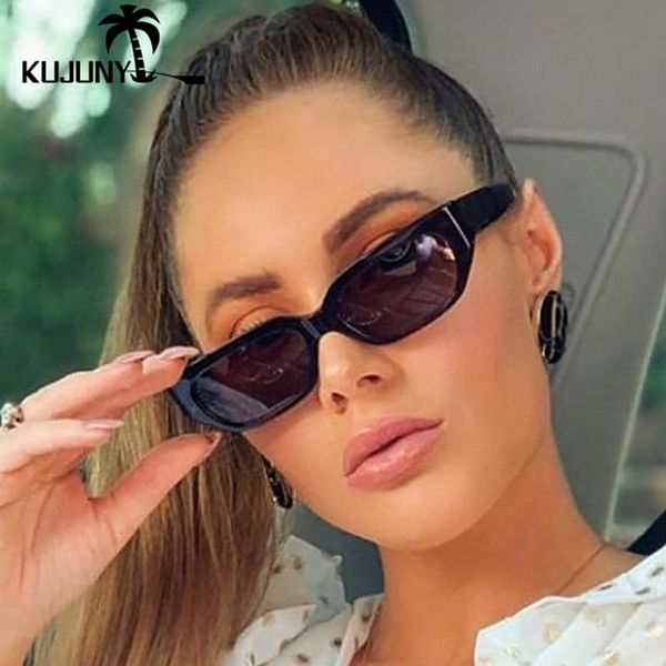 

sunglasses kujuny vintage square women's men's women sun glasses black pink gradient female eyeglasses, White;black