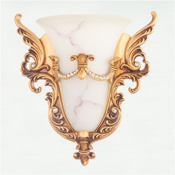 

wall lamp european style light bedroom bedside living room tv stairway creative marble carved led